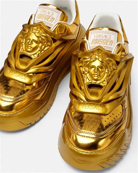 versace medusa sneaker gold|versace platform medusa.